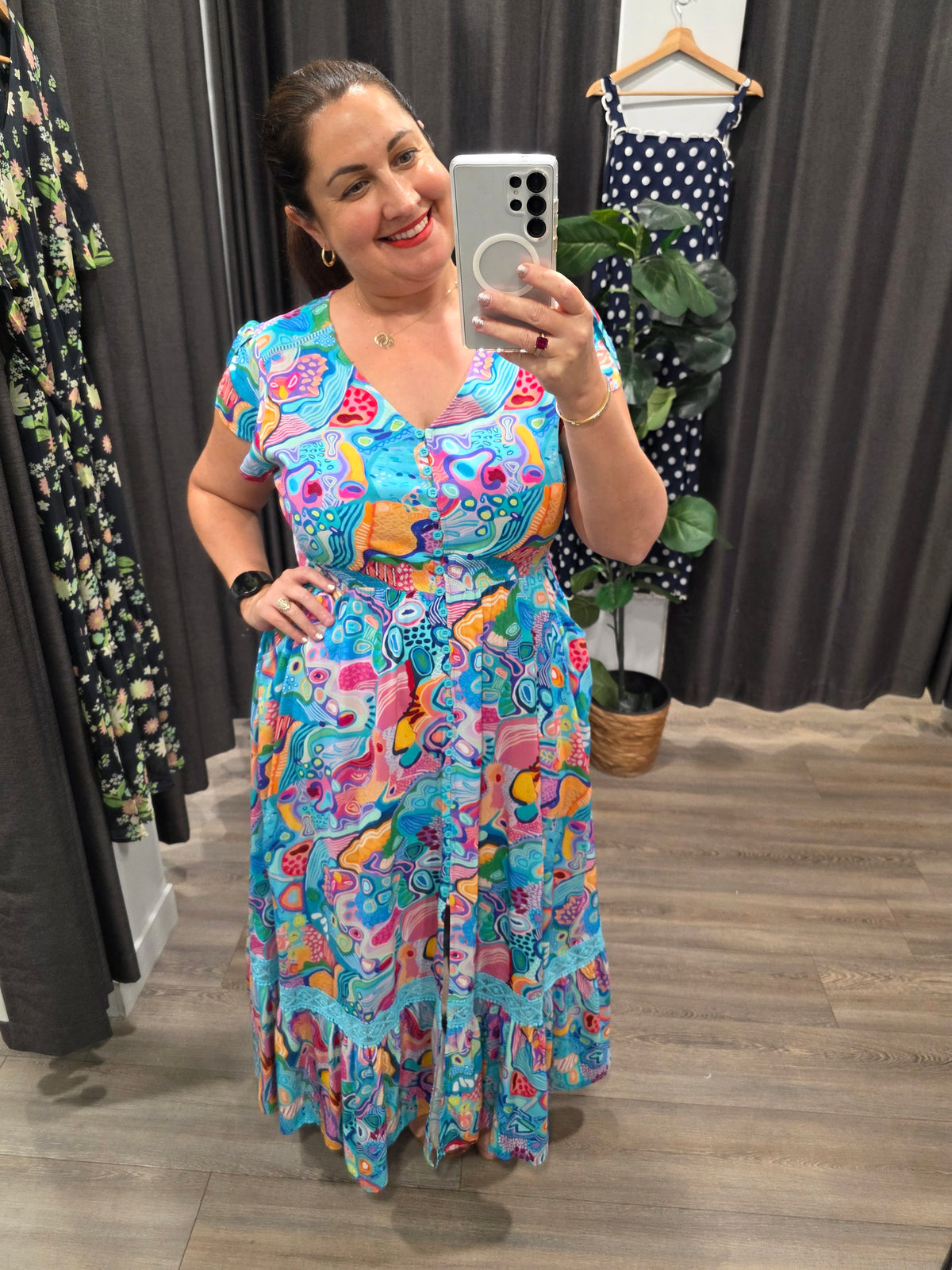 Agnes Dress Groovy Print