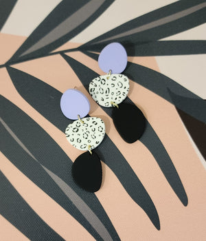 Ebony Earrings Purple