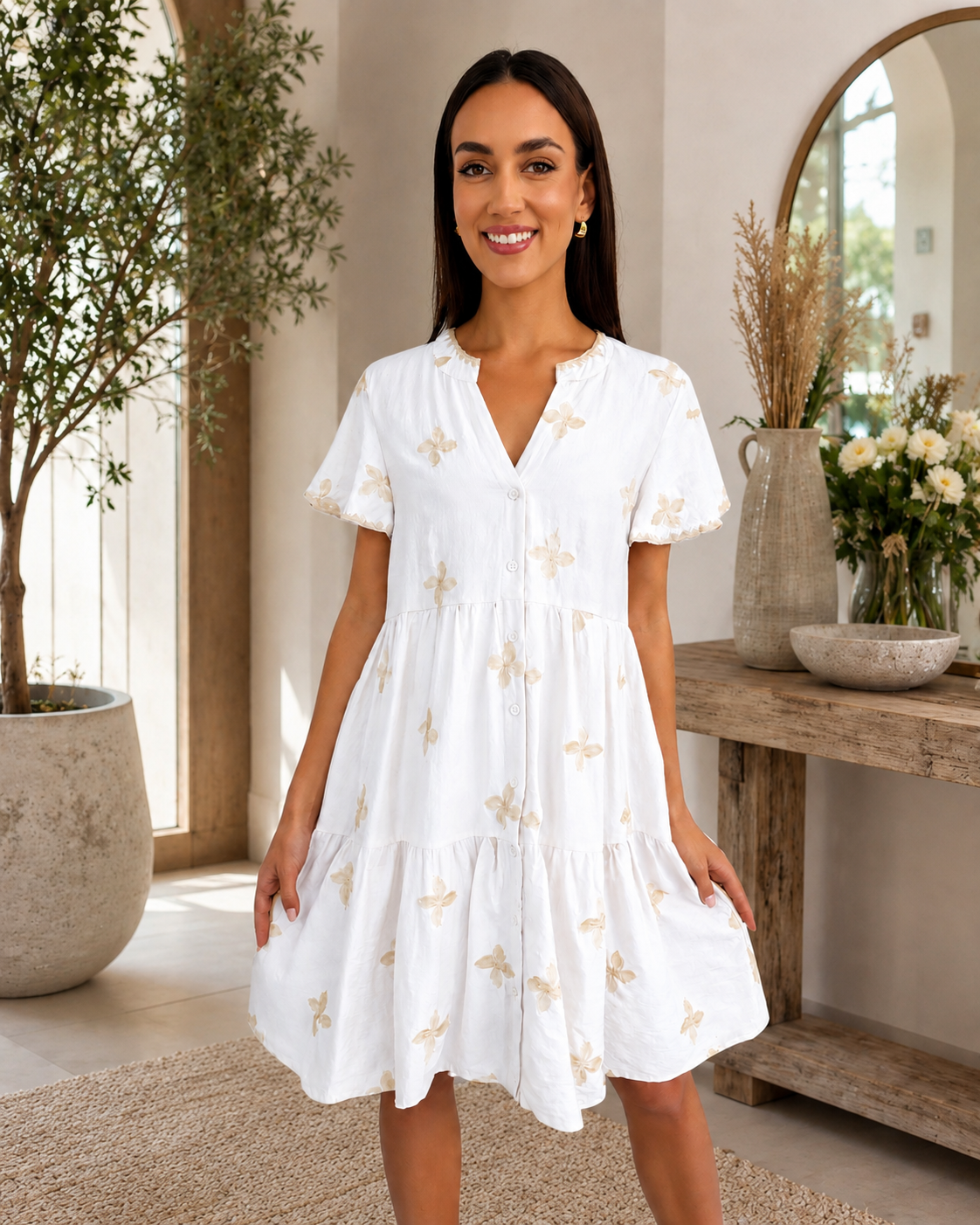 Maribel Dress White