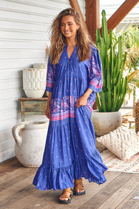 Celestial Print Jazmin Maxi Dress