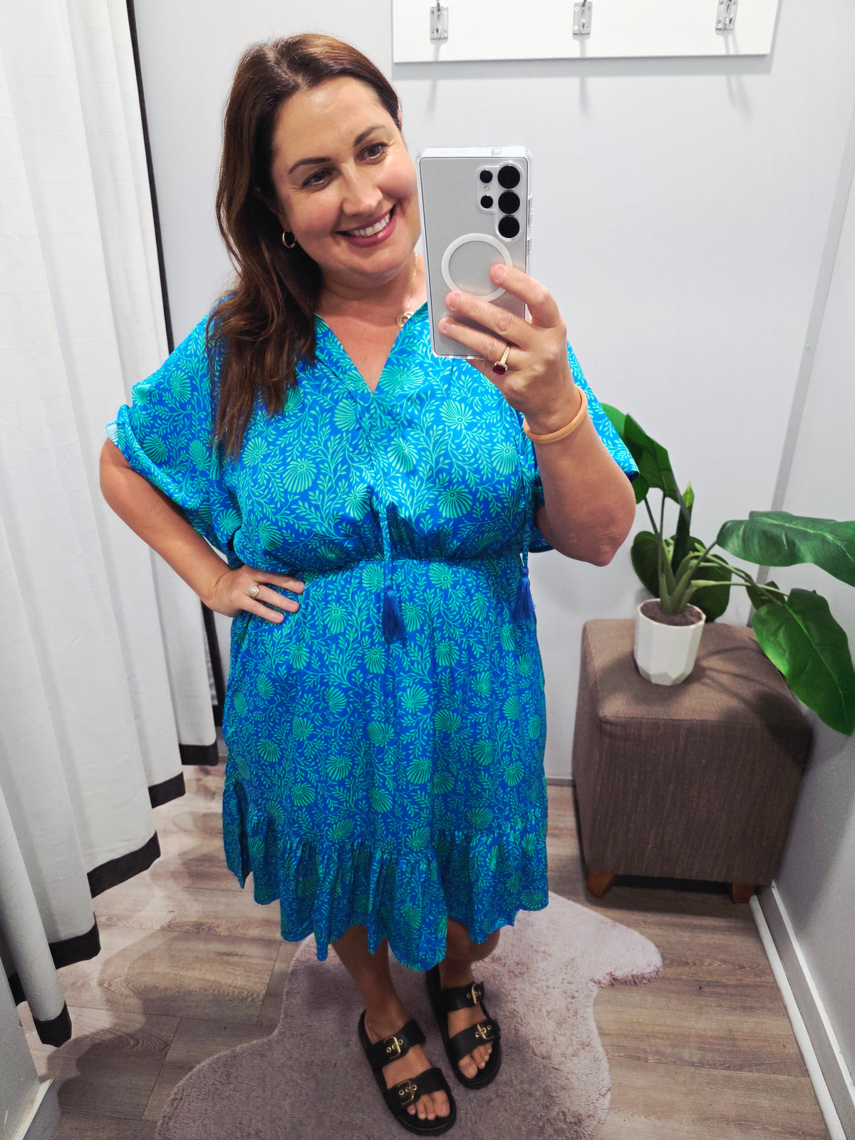 Flora Dress Blue
