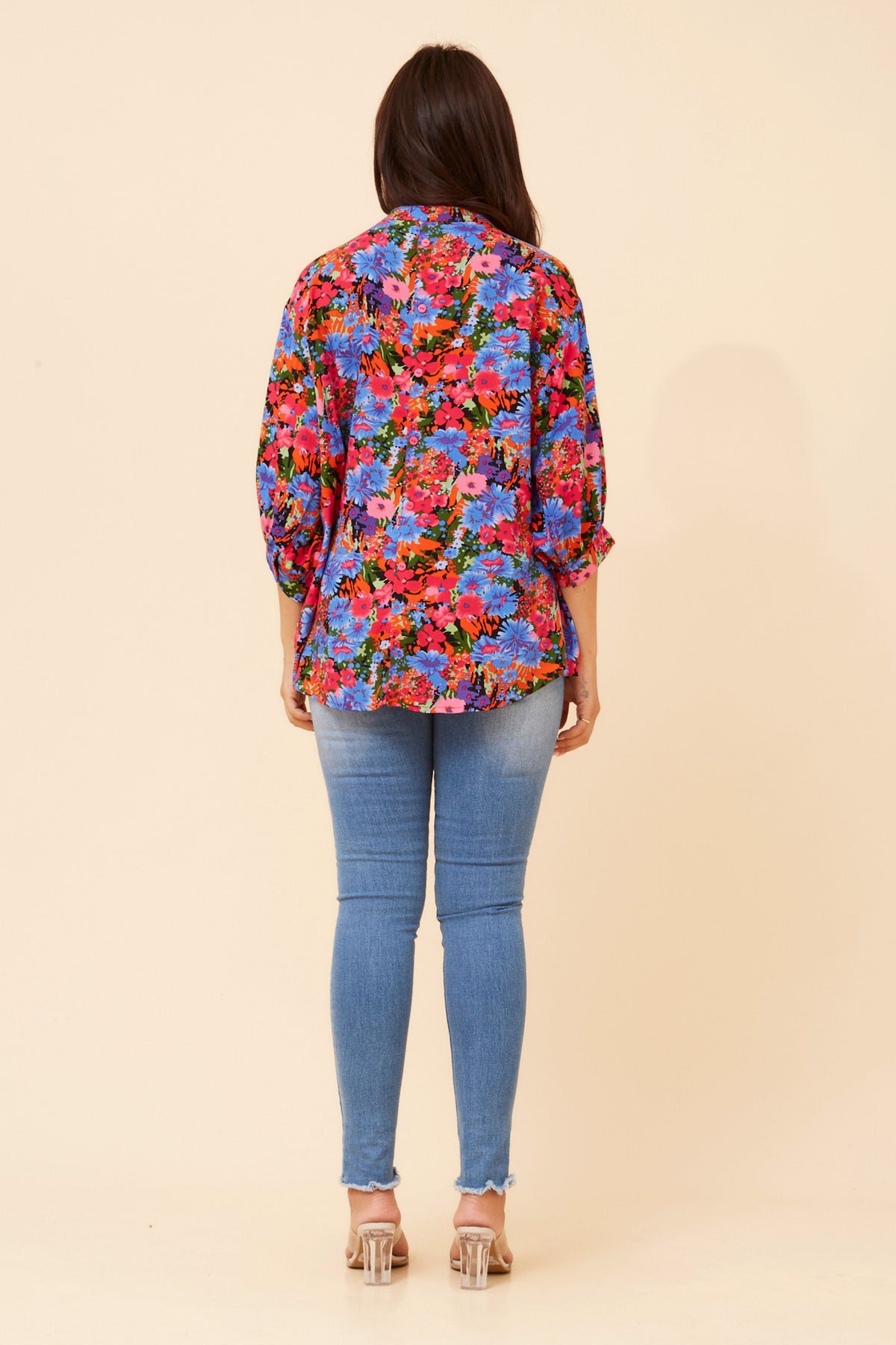 Maureen Blouse Cornflower Print