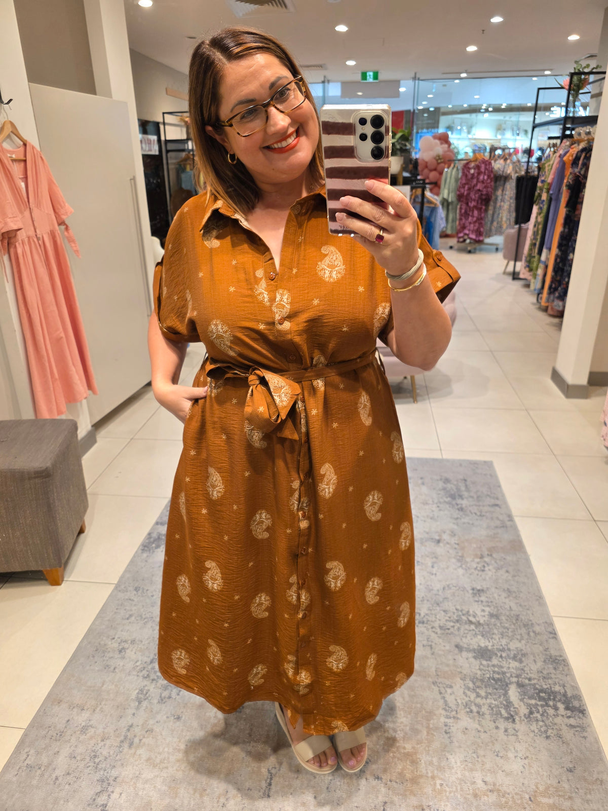 Lyric Dress Rust