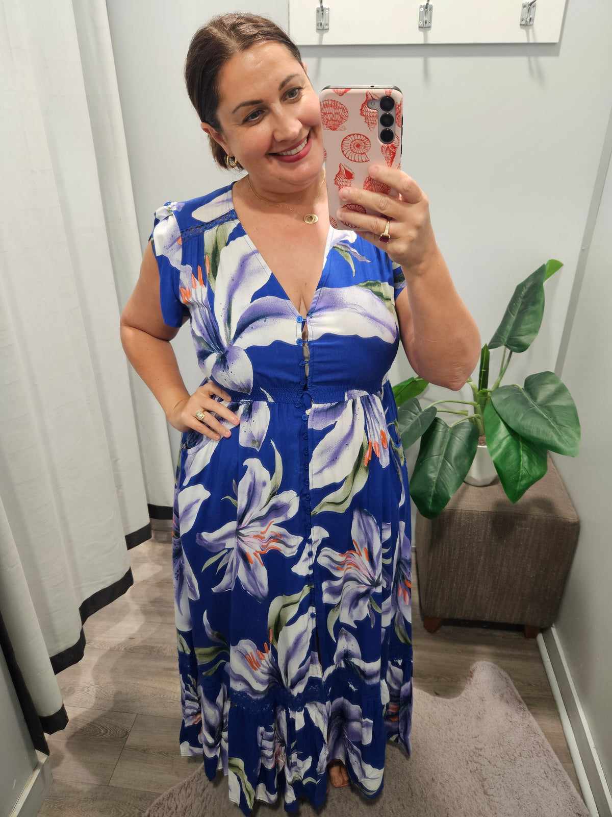 Asteria Print Carmen Maxi Dress