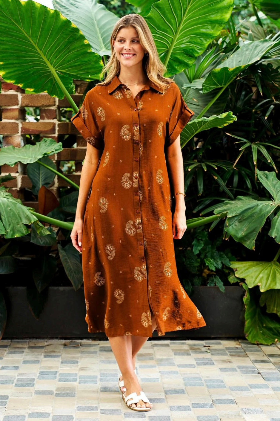 Lyric Dress Rust
