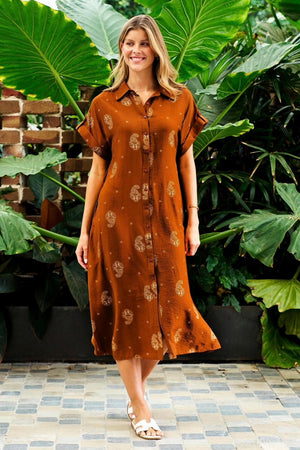 Lyric Dress Rust