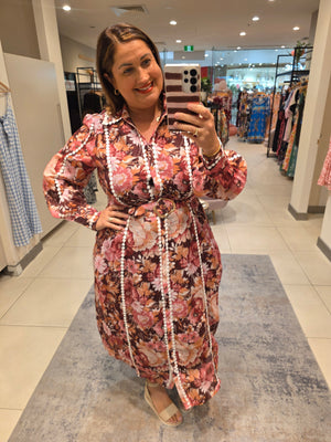 Astara Dress Burgundy