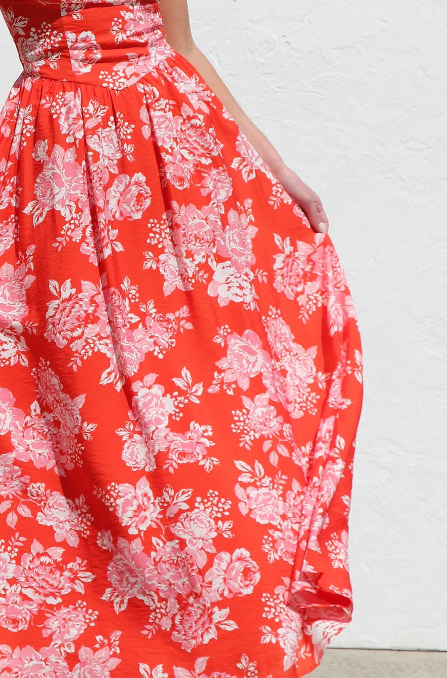 Alazne Dress Red Floral
