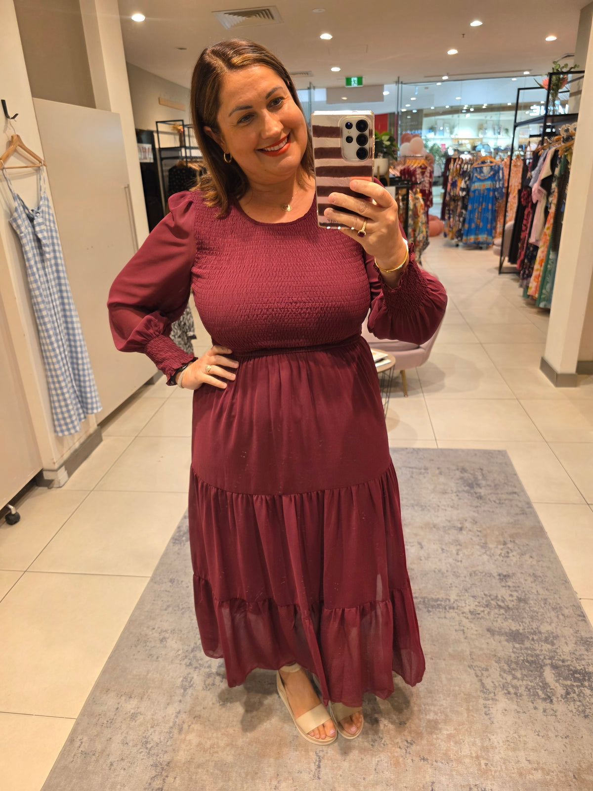 Nyx Dress Burgundy