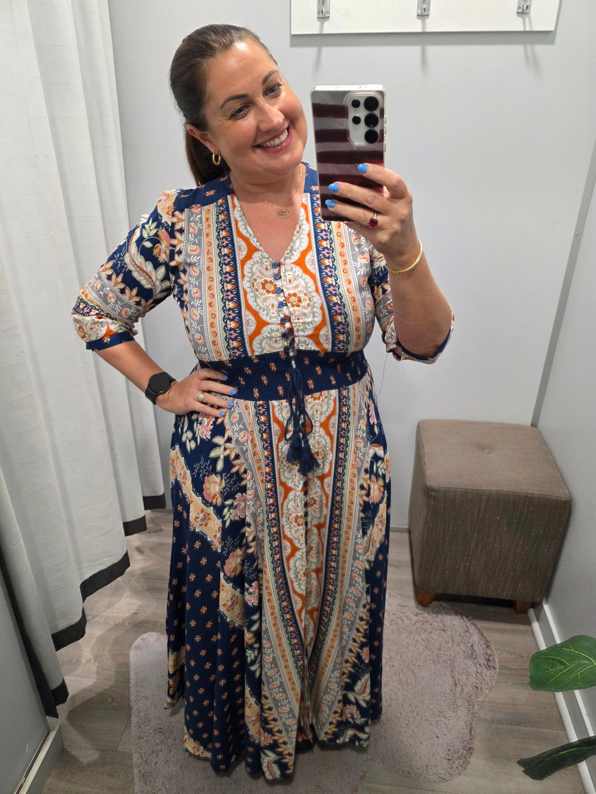 Asha Print Indiana Dress