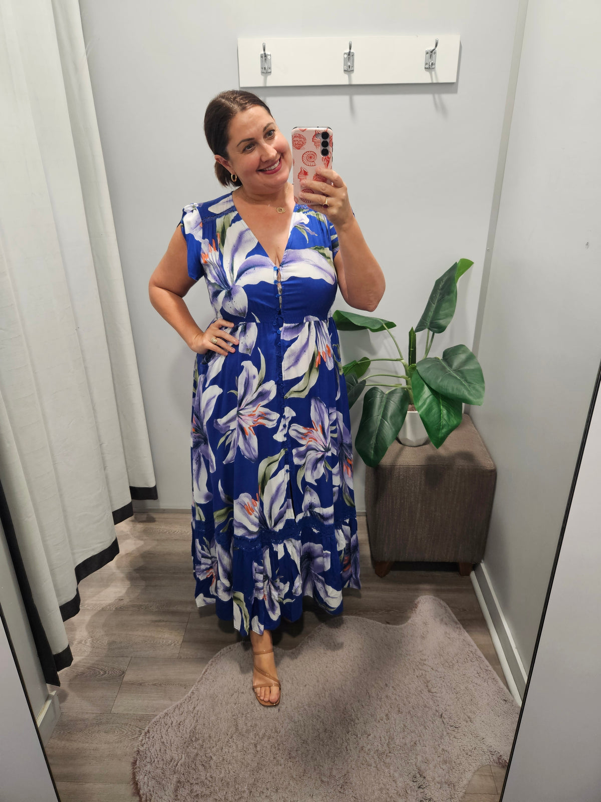 Asteria Print Carmen Maxi Dress