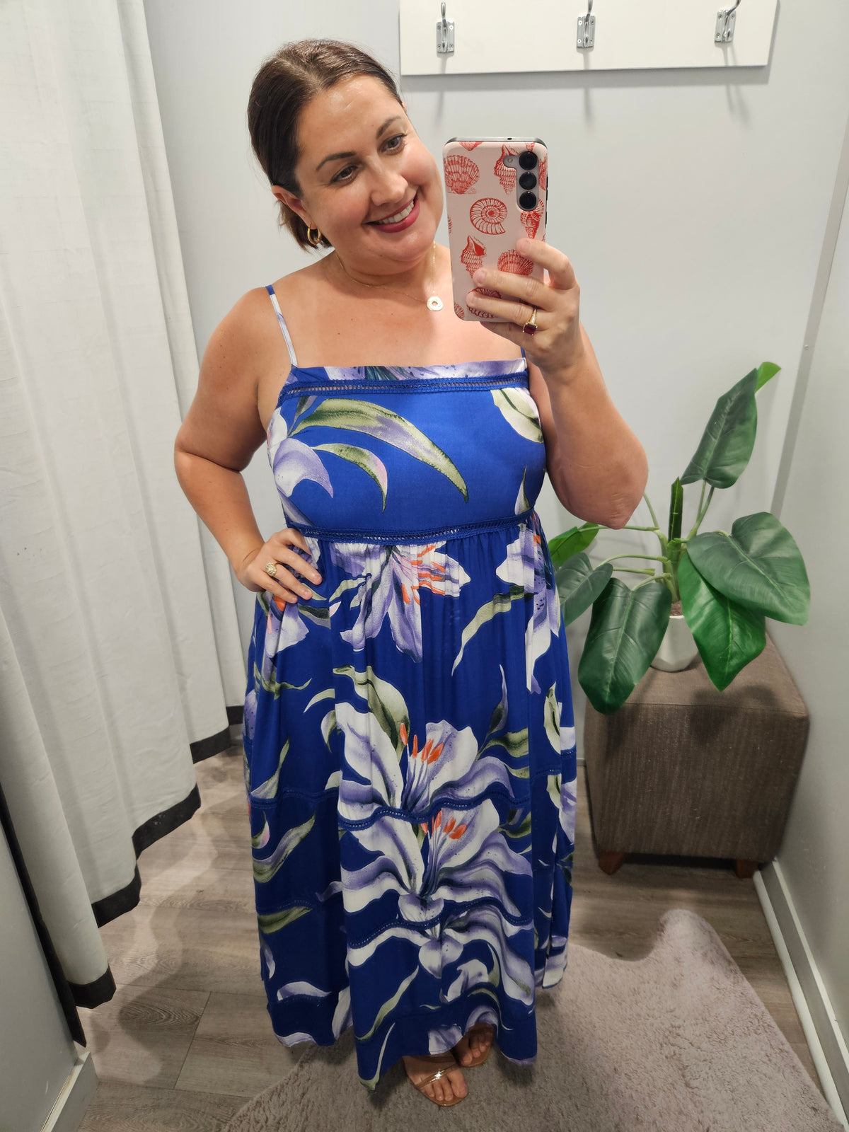 Asteria Print Heidi Midi Dress