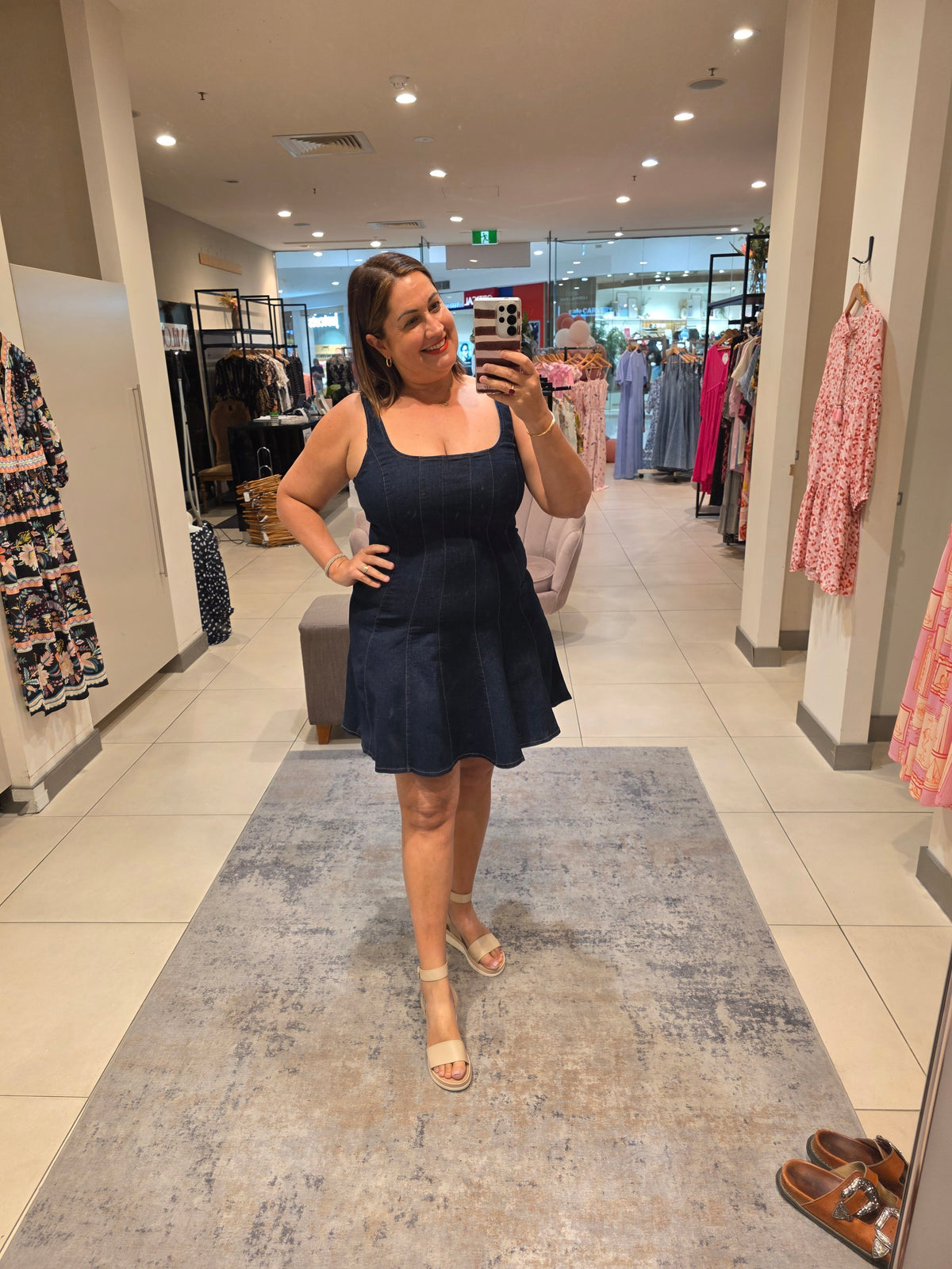 Leana Dress Dark Blue