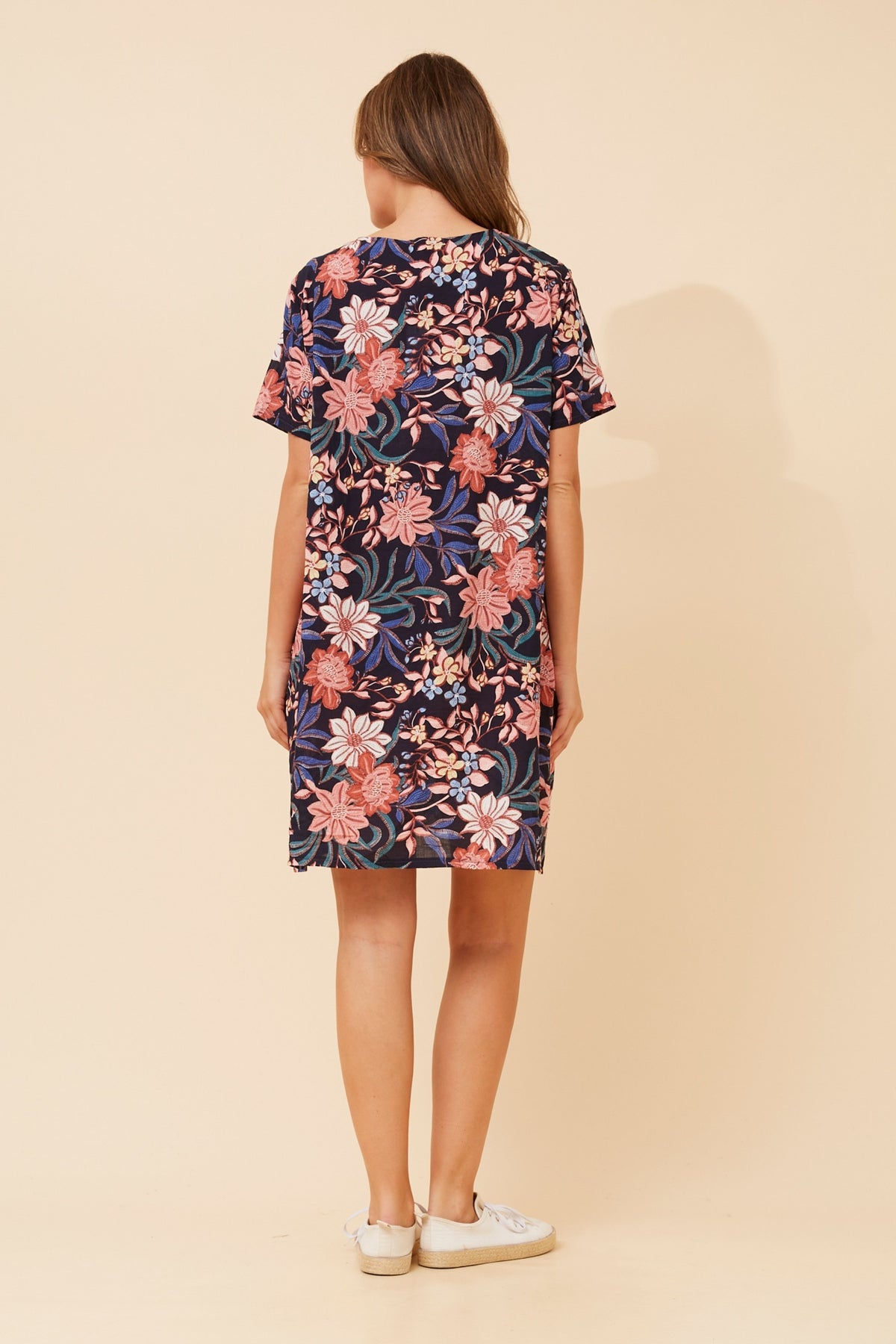 Mara Dress Navy Floral