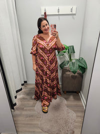 Savanna Print London Maxi Dress