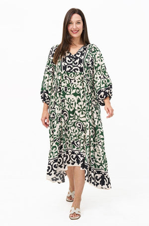 Eliana Dress Forest Green