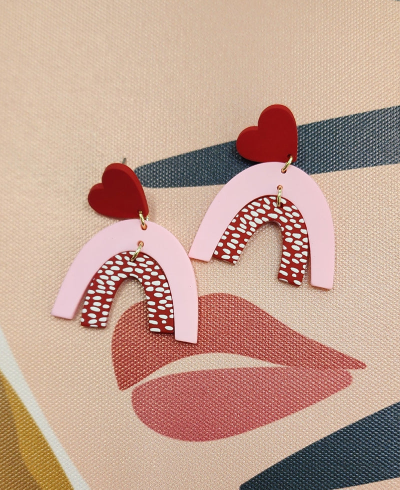 Leia Earrings Red