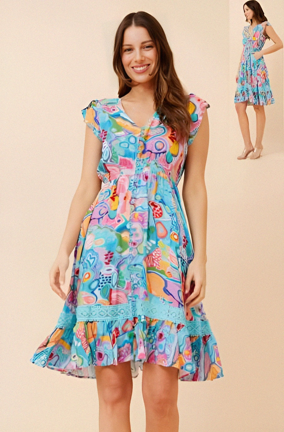 Genie Dress Groovy Print