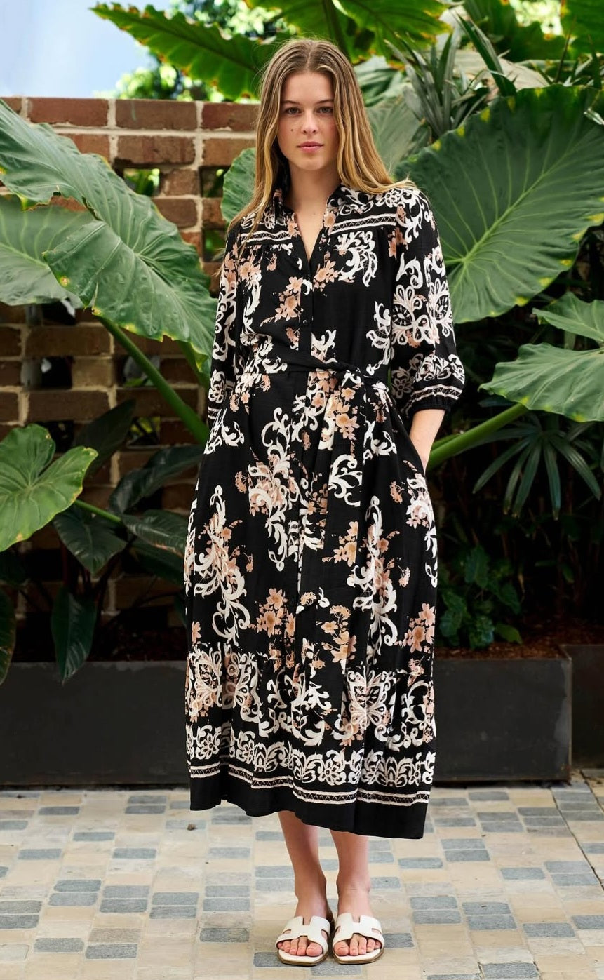 Avija Dress Black Floral