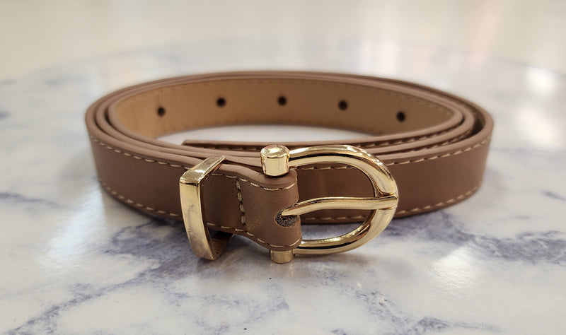 Astrid Belt Tan/Gold