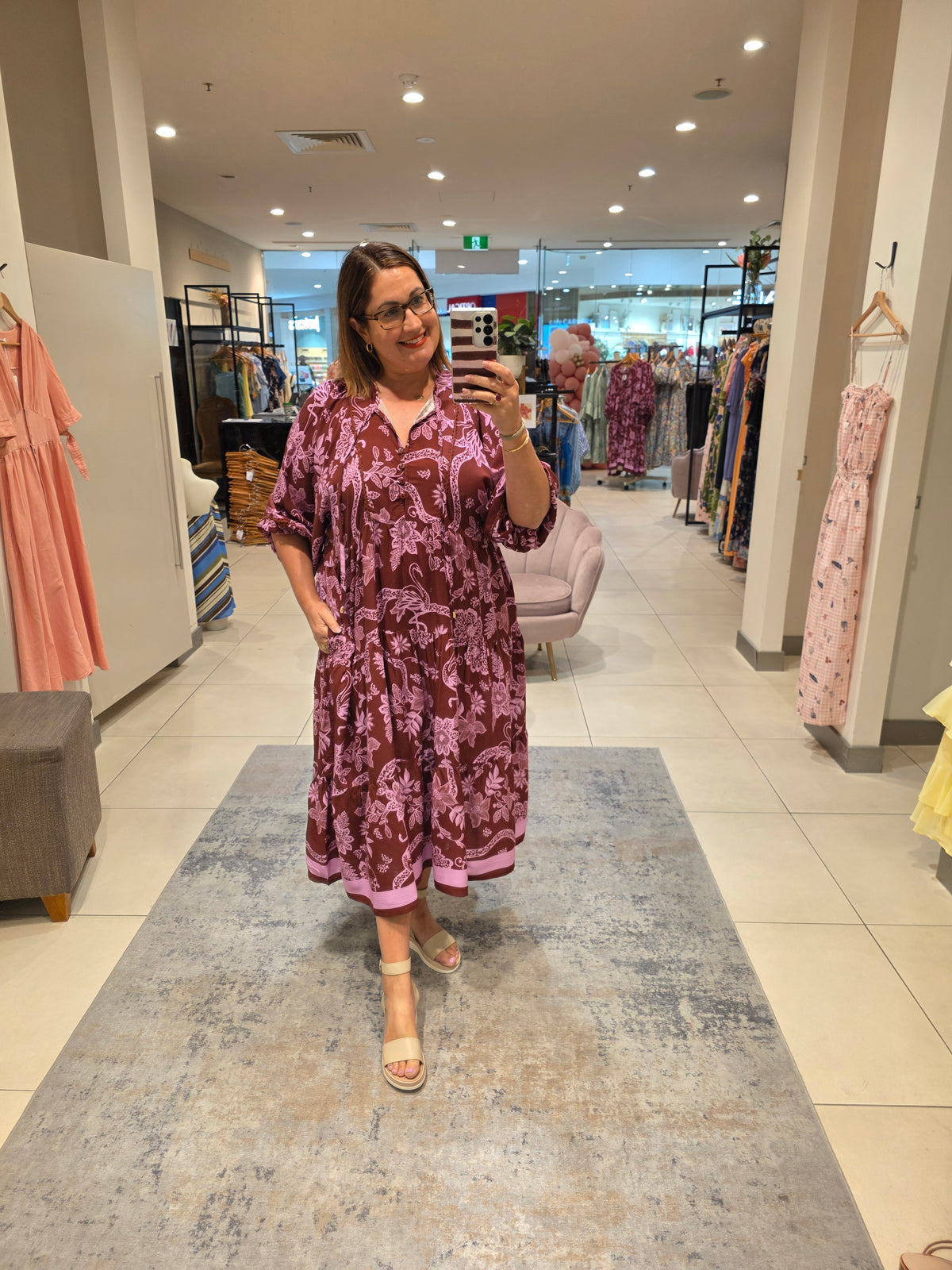 Eliana Dress Maroon