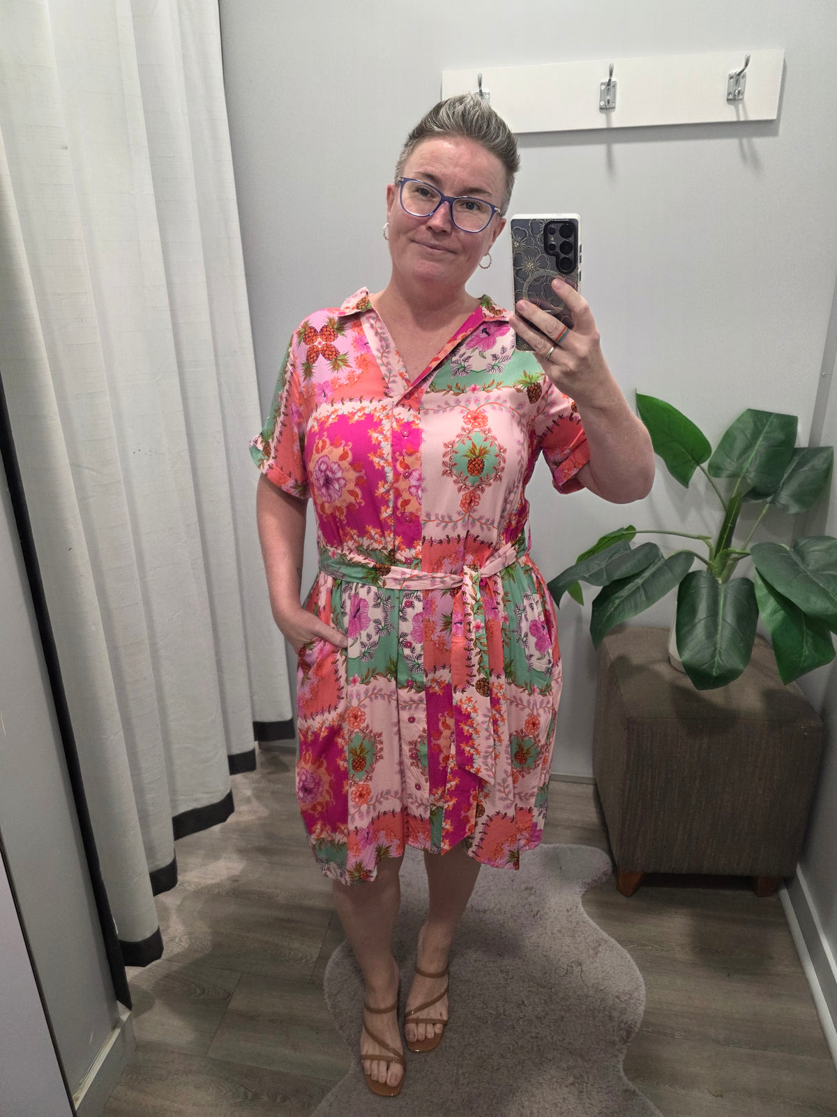 Cherie Dress Hibiscus Print