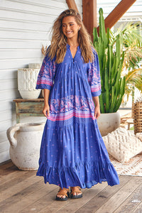 Celestial Print Jazmin Maxi Dress