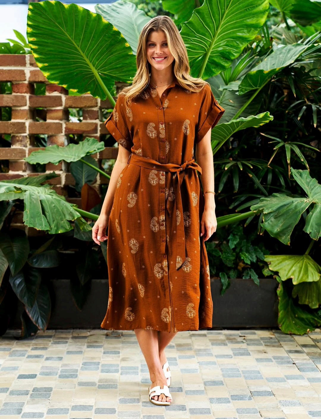 Lyric Dress Rust
