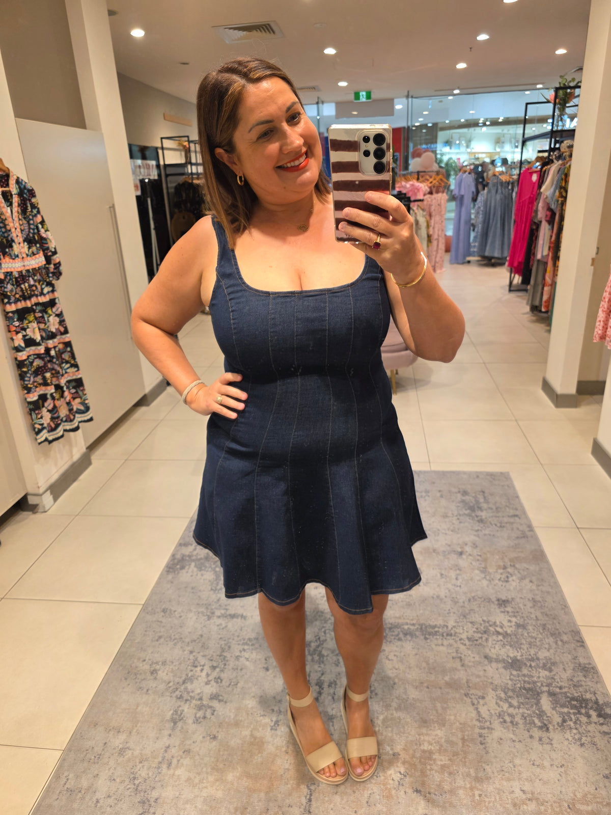 Leana Dress Dark Blue