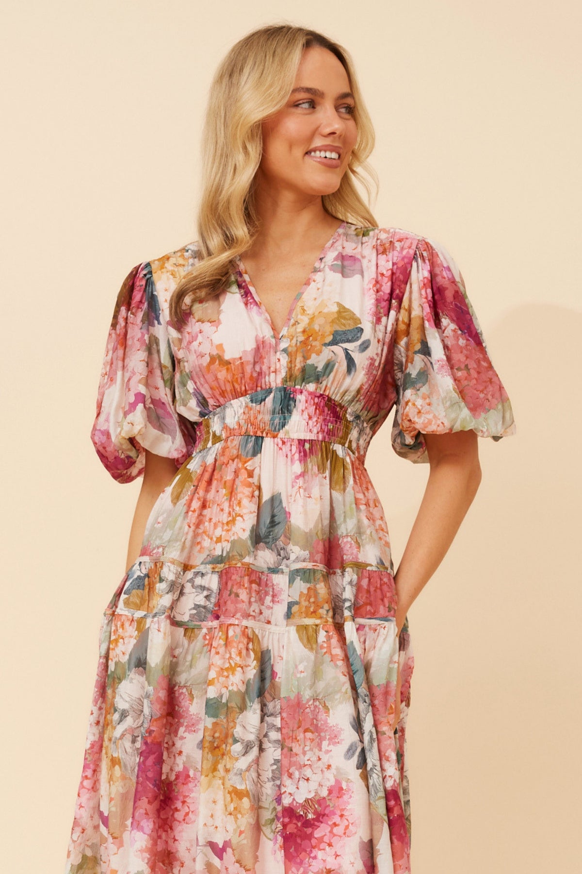 Briana Dress Pink Floral