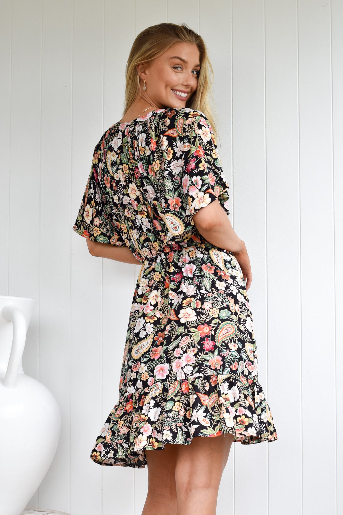 Flora Dress Black