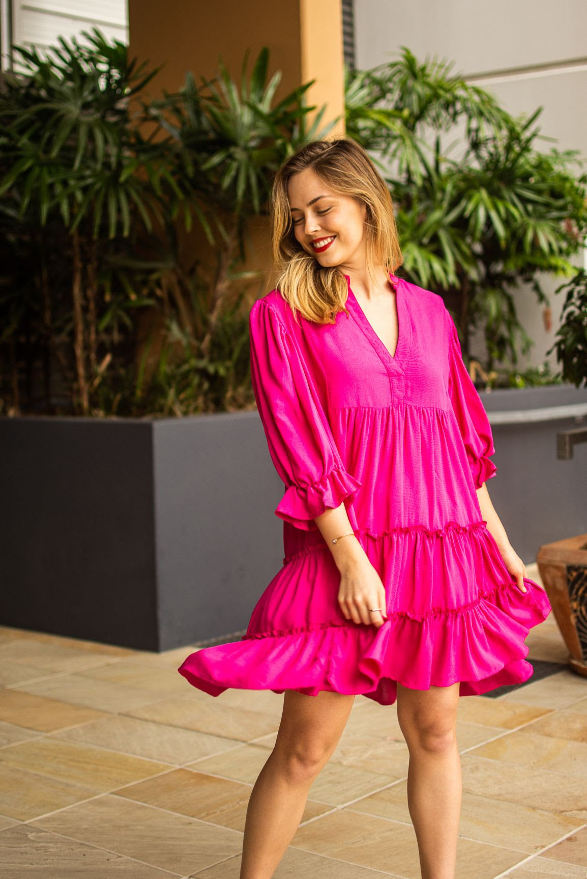 Mia Dress Hot Pink