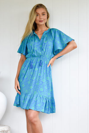 Flora Dress Blue