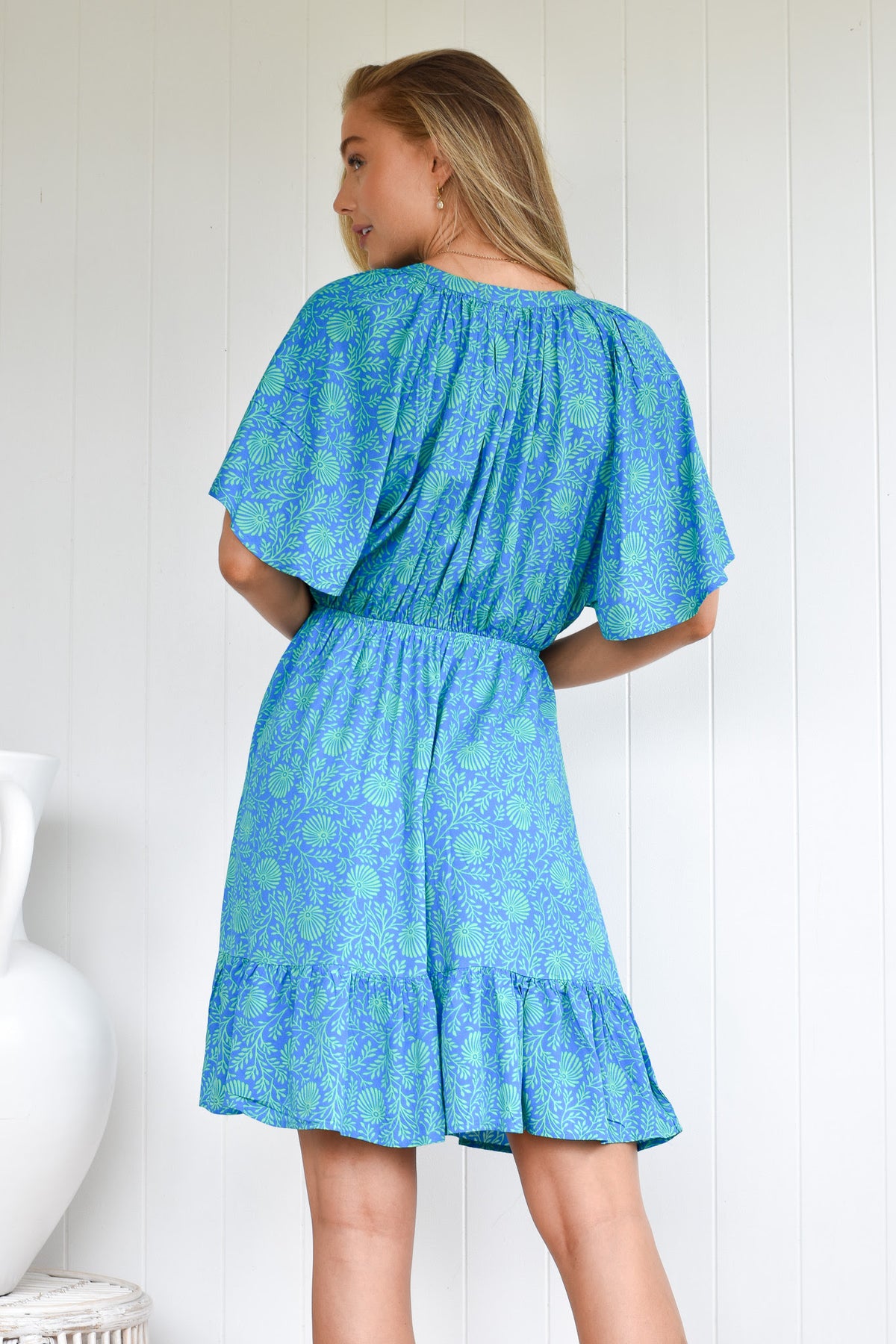 Flora Dress Blue